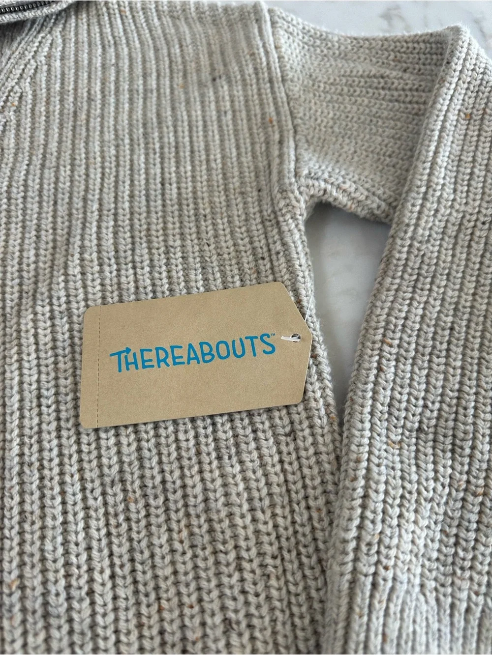 Thereabouts Kids' Half-Zip Ribbed Knit Sweater. Size Small (8)